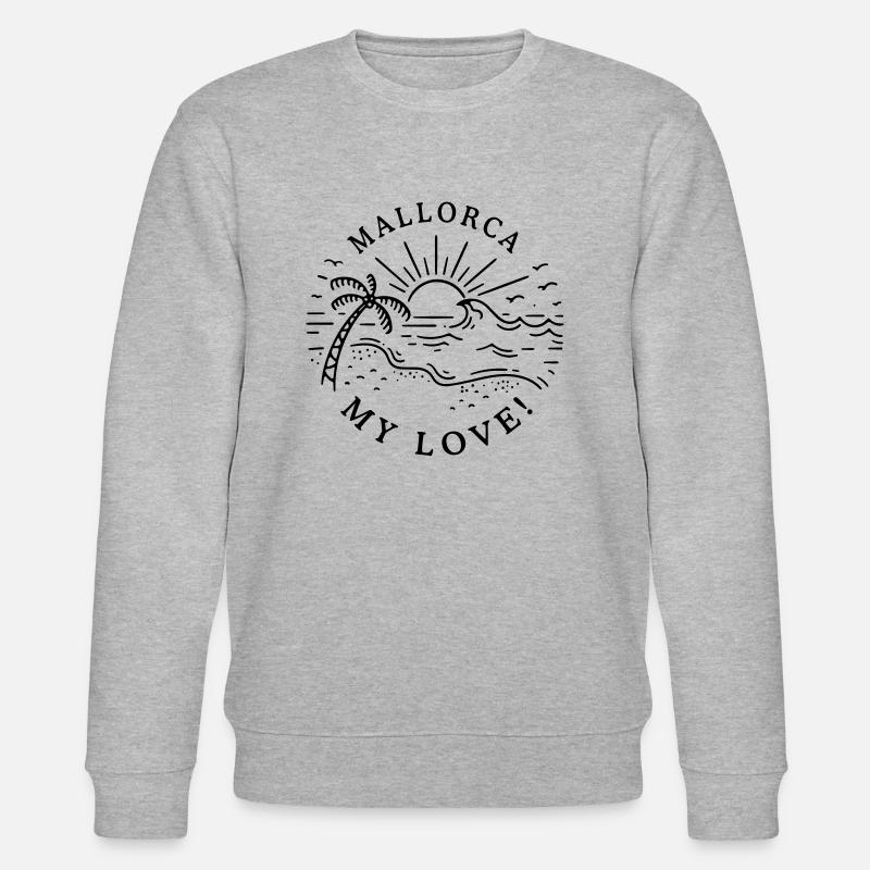 Mallorca - My Love! - Stanley/Stella Unisex Bio-Sweatshirt CHANGER  - Grau meliert