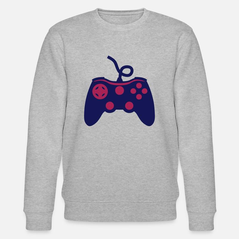 Joystick Joystick-Videospiele 1 13 - Stanley/Stella Unisex Bio-Sweatshirt CHANGER  - Grau meliert
