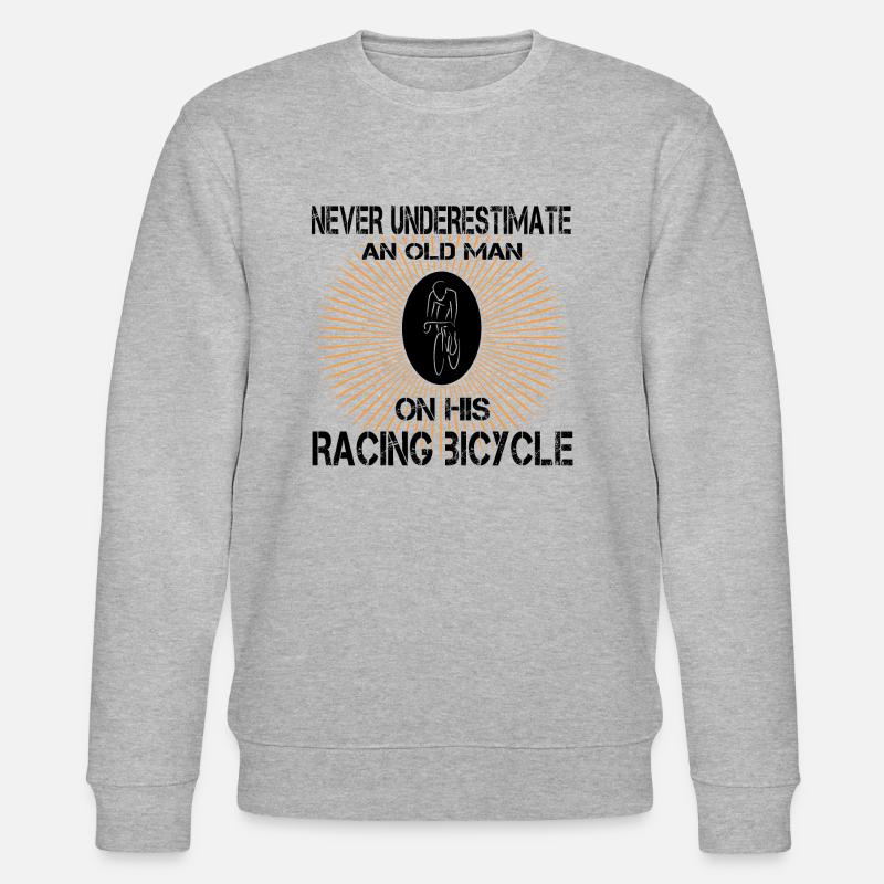 Never underestimate an old man - Stanley/Stella CHANGER Unisex Organic Sweatshirt - heather grey