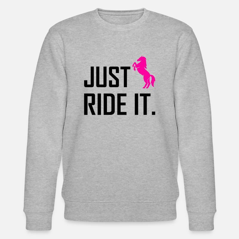 Stall Pferde Reiten Pferd Geschenk - Stanley/Stella Unisex Bio-Sweatshirt CHANGER  - Grau meliert