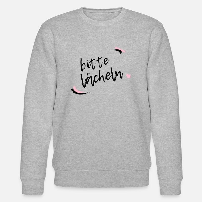 Bitte lächeln - Stanley/Stella Unisex Bio-Sweatshirt CHANGER  - Grau meliert