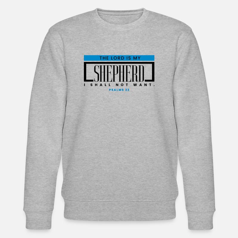 Der Herr ist mein Hirte - Stanley/Stella Unisex Bio-Sweatshirt CHANGER  - Grau meliert