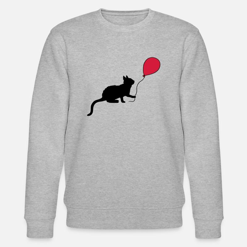 Red Balloon Kitten joue - Sweat bio CHANGER Stanley/Stella Unisexe - gris chiné