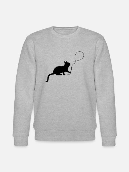 Balloon Kitten joue contour - Sweat bio CHANGER Stanley/Stella Unisexe - gris chiné
