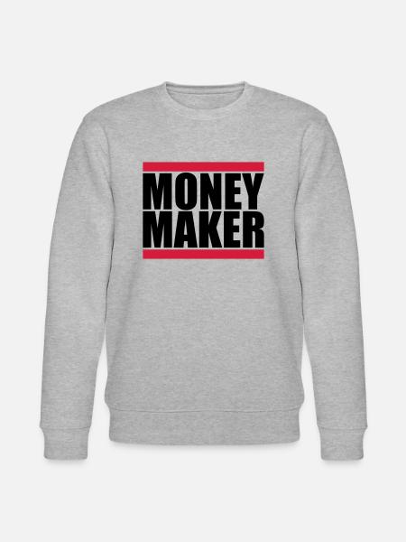 Bar Logo Money Maker - Stanley/Stella CHANGER Unisex Organic Sweatshirt - heather grey