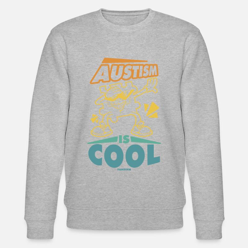 Autismus ist cool - Stanley/Stella Unisex Bio-Sweatshirt CHANGER  - Grau meliert