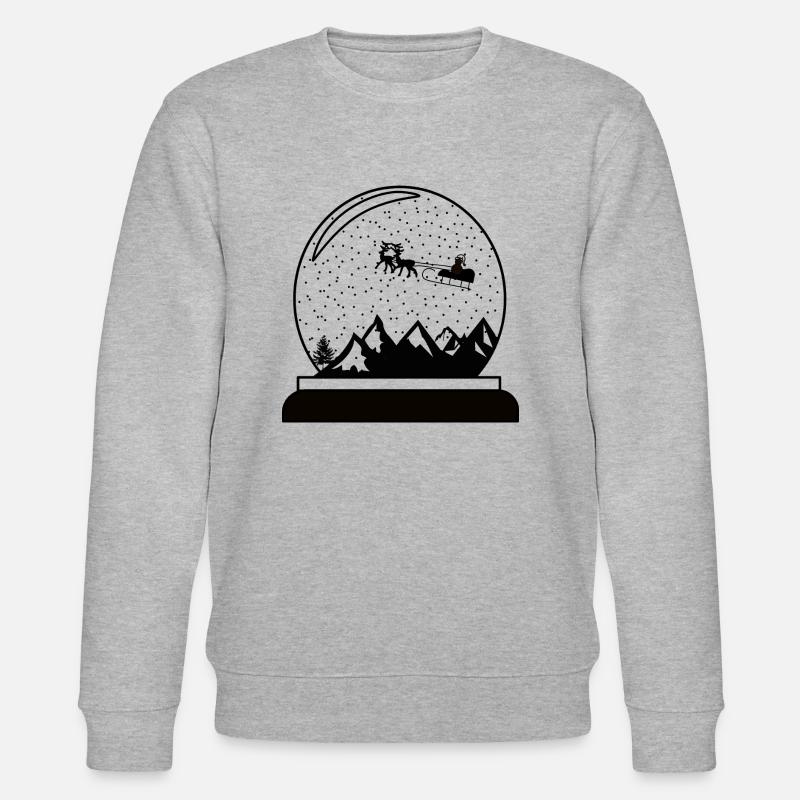Schneekugel Weihnachtskugel Design - Stanley/Stella Unisex Bio-Sweatshirt CHANGER  - Grau meliert