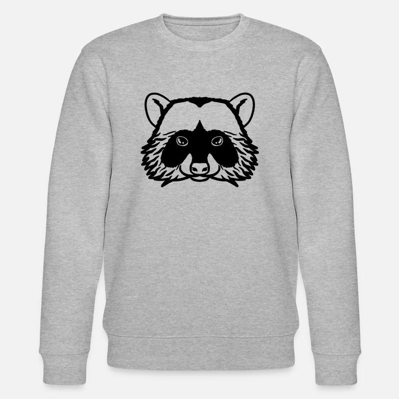 Waschbär schwarz - Stanley/Stella Unisex Bio-Sweatshirt CHANGER  - Grau meliert