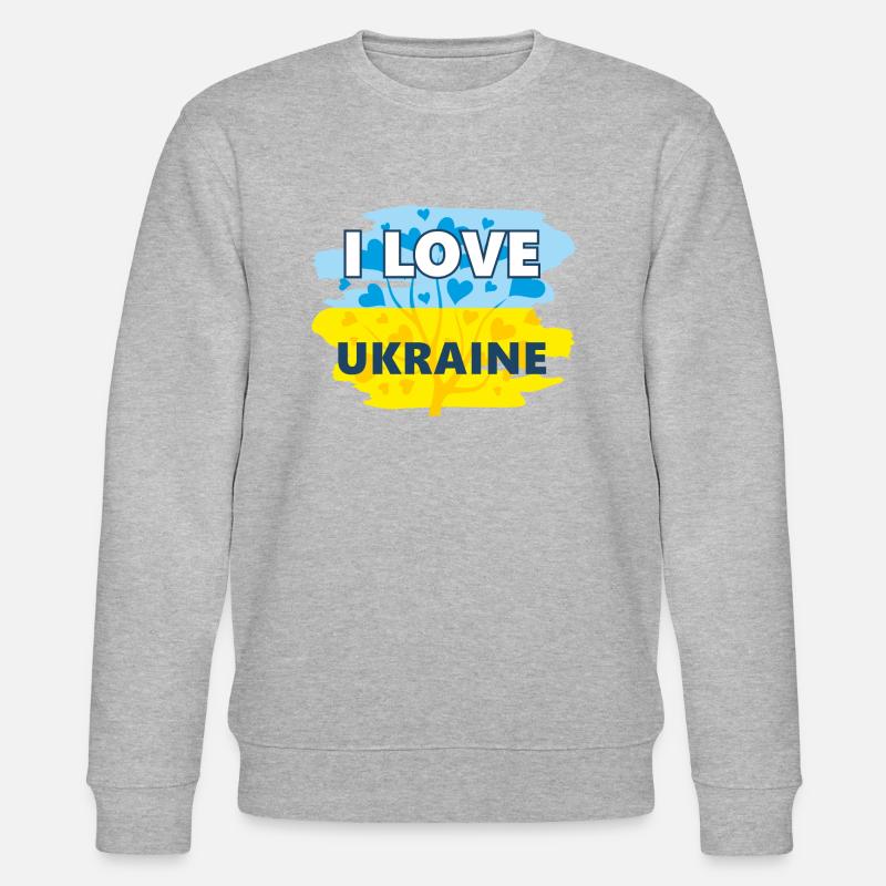 J’aime l’Ukraine - Sweat bio CHANGER Stanley/Stella Unisexe - gris chiné