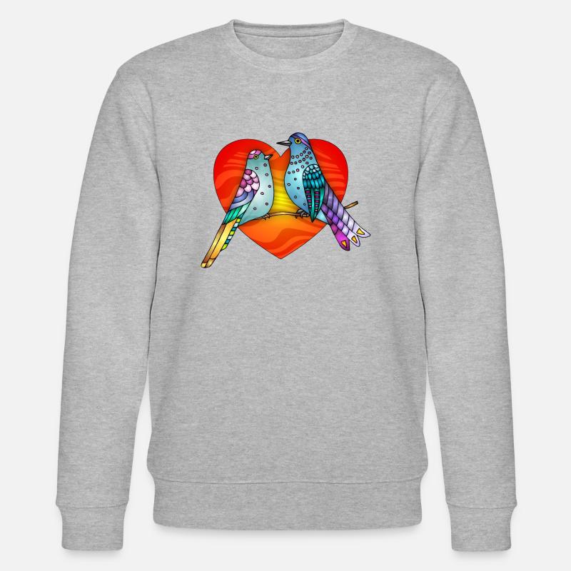 Oiseaux - Sweat bio CHANGER Stanley/Stella Unisexe - gris chiné