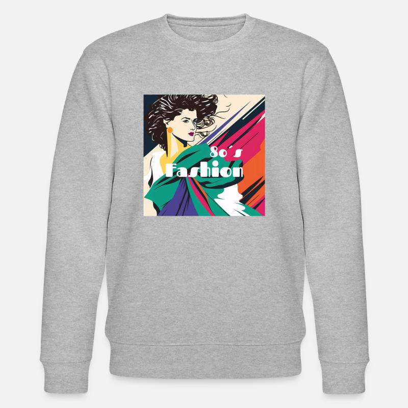 Mode 80 s - Sweat bio CHANGER Stanley/Stella Unisexe - gris chiné