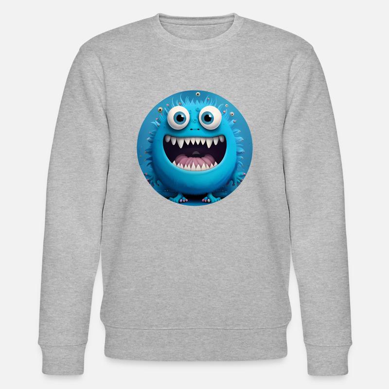 Süßes Monster - Stanley/Stella Unisex Bio-Sweatshirt CHANGER  - Grau meliert