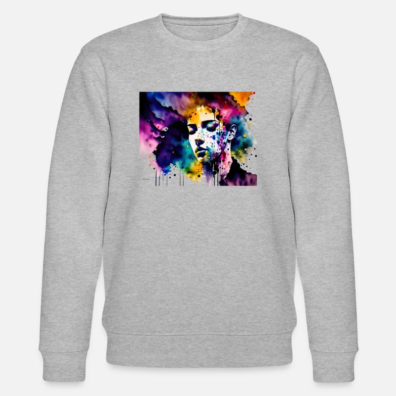 Farbentraum - Stanley/Stella Unisex Bio-Sweatshirt CHANGER  - Grau meliert