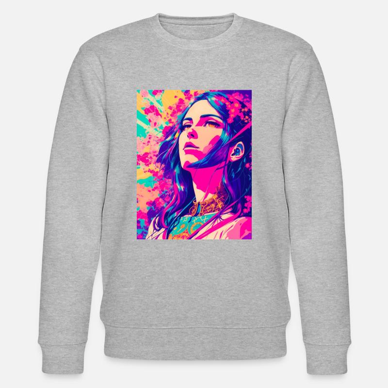 Traum in Farben - Stanley/Stella Unisex Bio-Sweatshirt CHANGER - Grau meliert