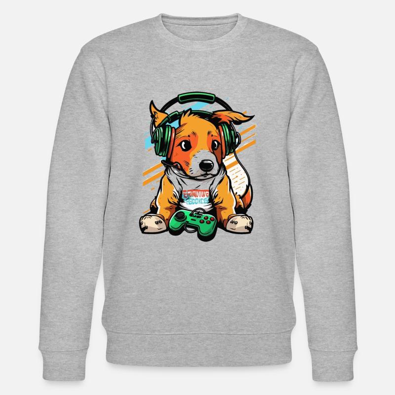 Gaming-Welpe - Stanley/Stella Unisex Bio-Sweatshirt CHANGER  - Grau meliert
