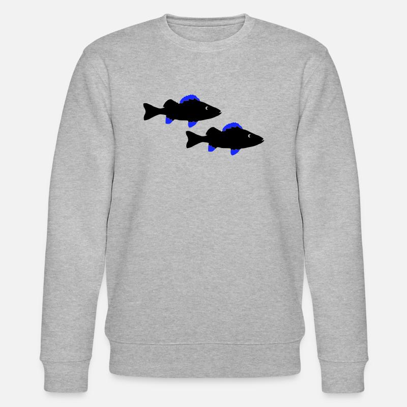 Poisson perche - Sweat bio CHANGER Stanley/Stella Unisexe - gris chiné