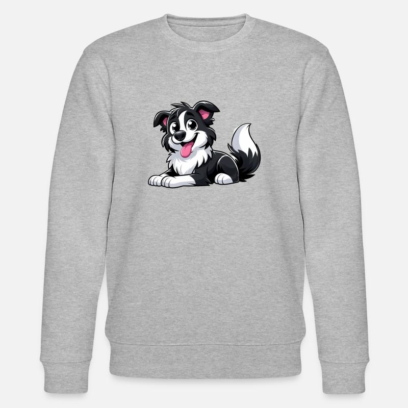 Border Collie 4 - Stanley/Stella Unisex Bio-Sweatshirt CHANGER  - Grau meliert