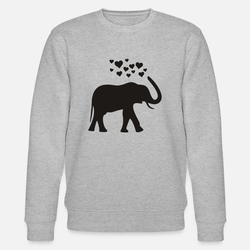 herzefant1 - Stanley/Stella Unisex Bio-Sweatshirt CHANGER  - Grau meliert
