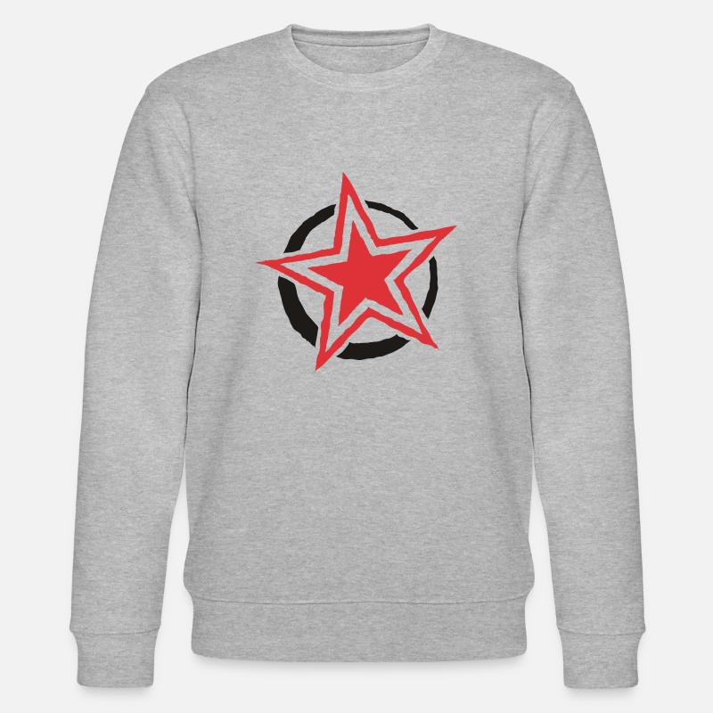 star & circle - Stanley/Stella Unisex Bio-Sweatshirt CHANGER  - Grau meliert