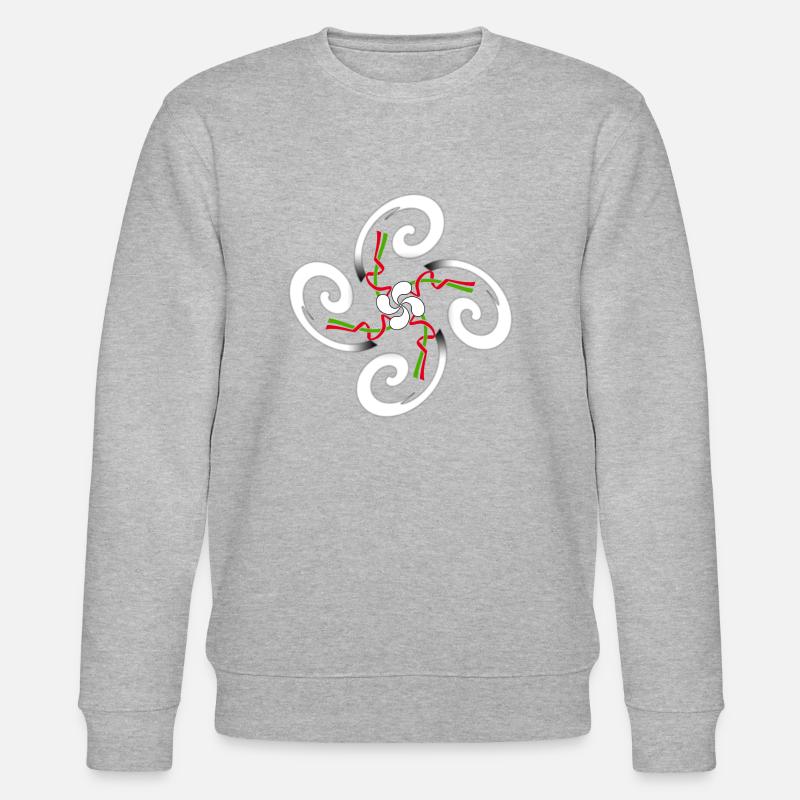 Croix Basque design - Sweat bio CHANGER Stanley/Stella Unisexe - gris chiné