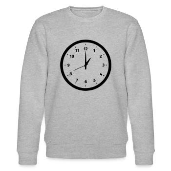Uhr - Stanley/Stella Unisex Bio-Sweatshirt CHANGER  - Grau meliert - Vorne - Nik (191cm) & Marisol (170cm)