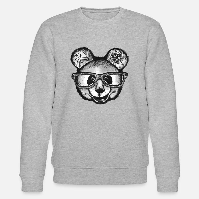 Panda - Stanley/Stella Unisex Bio-Sweatshirt CHANGER  - Grau meliert