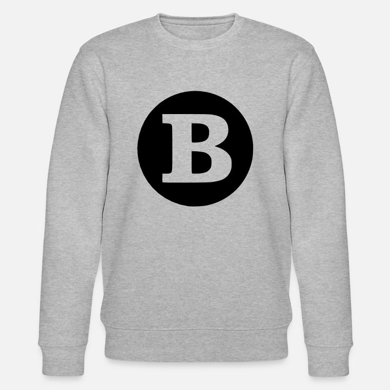 B - Buchstabe SOLO transparent - Stanley/Stella Unisex Bio-Sweatshirt CHANGER  - Grau meliert