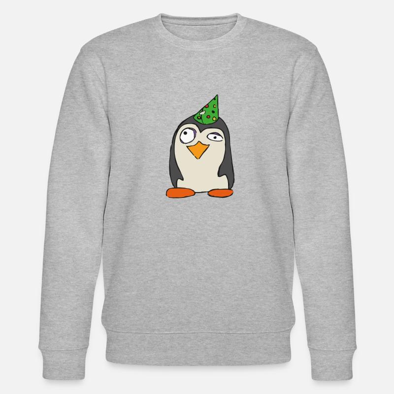 Party Pinguin Einhorn - Stanley/Stella Unisex Bio-Sweatshirt CHANGER  - Grau meliert
