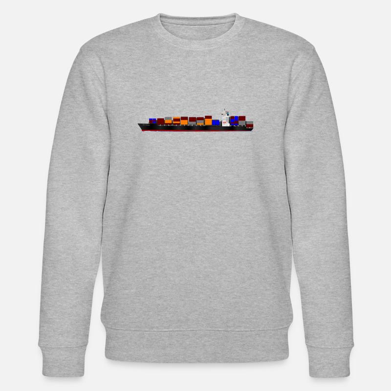 Containerschiff - Stanley/Stella Unisex Bio-Sweatshirt CHANGER  - Grau meliert