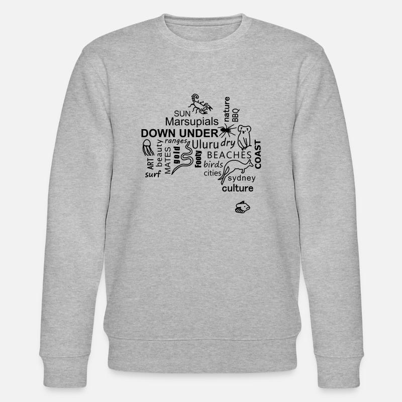 australia word cloud - Stanley/Stella Unisex Bio-Sweatshirt CHANGER  - Grau meliert