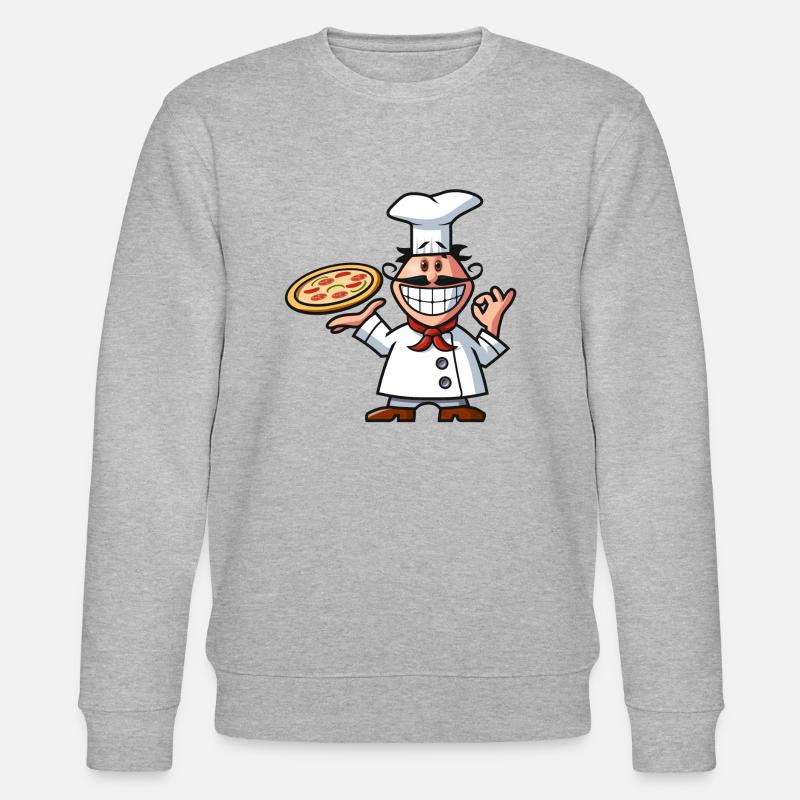 vl082b_pizzabaecker_4c - Stanley/Stella Unisex Bio-Sweatshirt CHANGER - Grau meliert