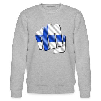 Finland - Stanley/Stella CHANGER Unisex Organic Sweatshirt - heather grey - Front - Nik (191cm) & Marisol (170cm)
