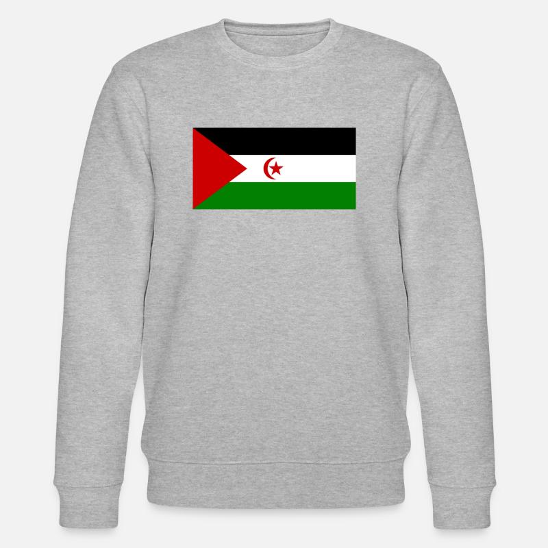 Drapeau du Sahara occidental - Sweat bio CHANGER Stanley/Stella Unisexe - gris chiné