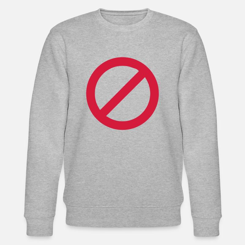Verboten Durgeschtrichen - Stanley/Stella Unisex Bio-Sweatshirt CHANGER  - Grau meliert