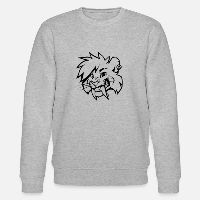 Smile-odon! Outlines Transparent - Stanley/Stella Unisex Bio-Sweatshirt CHANGER  - Grau meliert