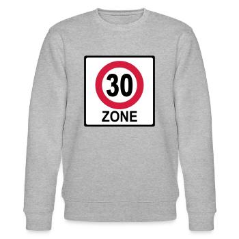 Zone 30 Geburtstag - Stanley/Stella Unisex Bio-Sweatshirt CHANGER  - Grau meliert - Vorne - Nik (191cm) & Marisol (170cm)