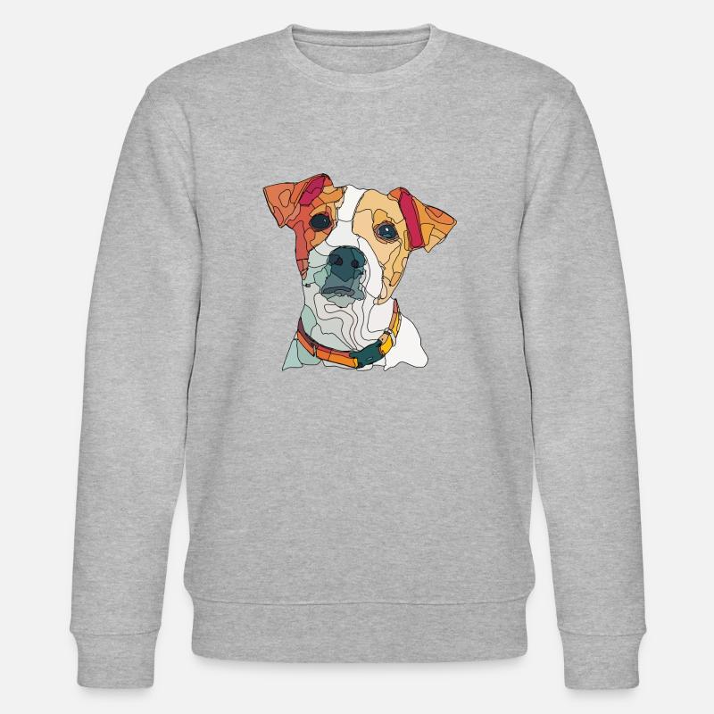 jack russel - Stanley/Stella Unisex Bio-Sweatshirt CHANGER  - Grau meliert
