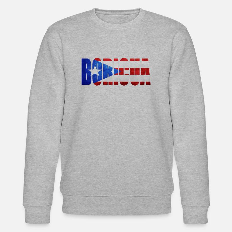 # BORICUA - Stanley/Stella Unisex Bio-Sweatshirt CHANGER  - Grau meliert