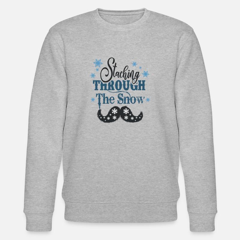 staching through the snow - Stanley/Stella Unisex Bio-Sweatshirt CHANGER  - Grau meliert