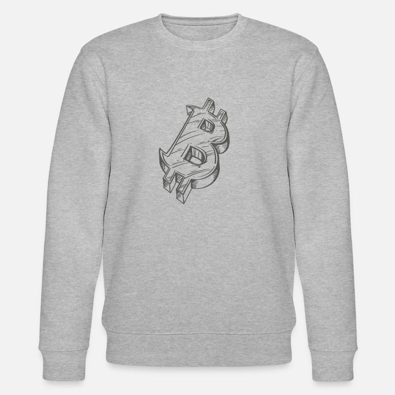 Bitcoin - Stanley/Stella Unisex Bio-Sweatshirt CHANGER  - Grau meliert