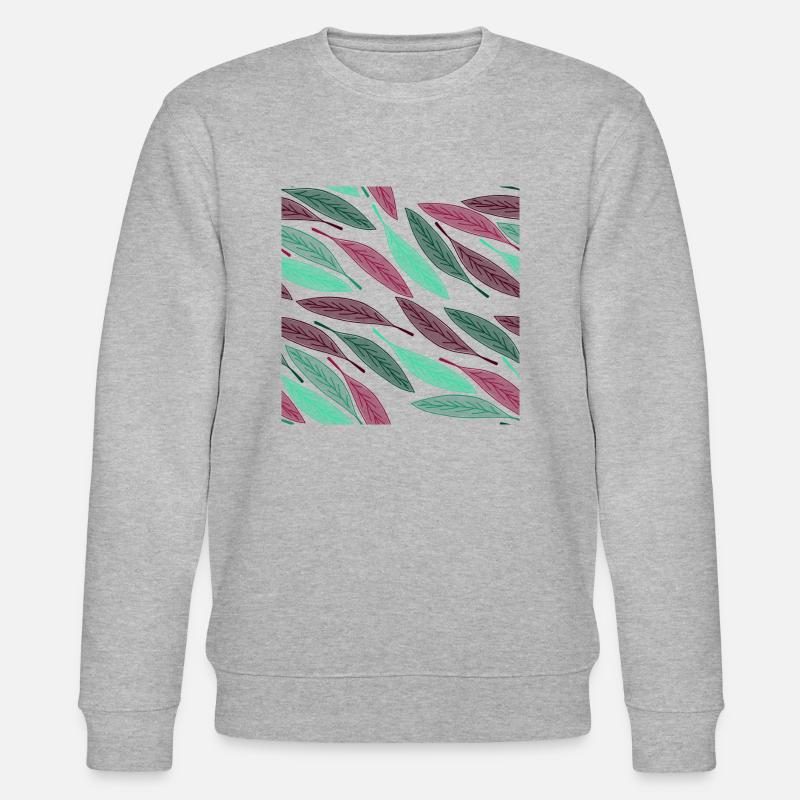 Herbst fallende Blätter - Stanley/Stella Unisex Bio-Sweatshirt CHANGER  - Grau meliert