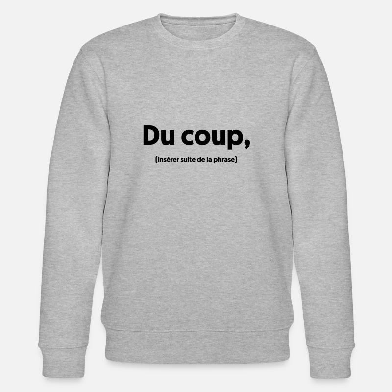 Plötzlich - schwarzes Logo - Stanley/Stella Unisex Bio-Sweatshirt CHANGER  - Grau meliert