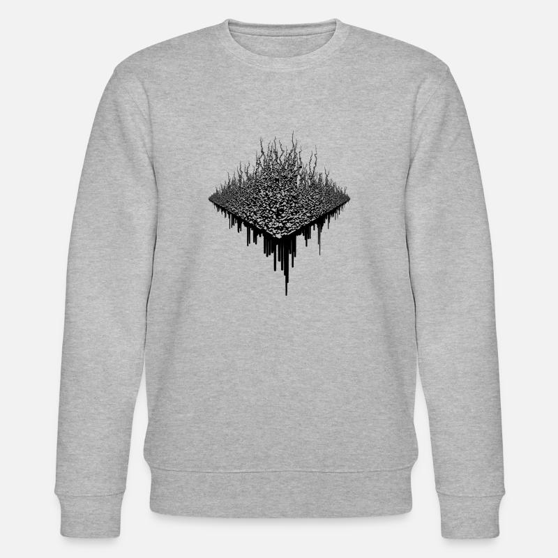Techno cubes art abstrait - Sweat bio CHANGER Stanley/Stella Unisexe - gris chiné
