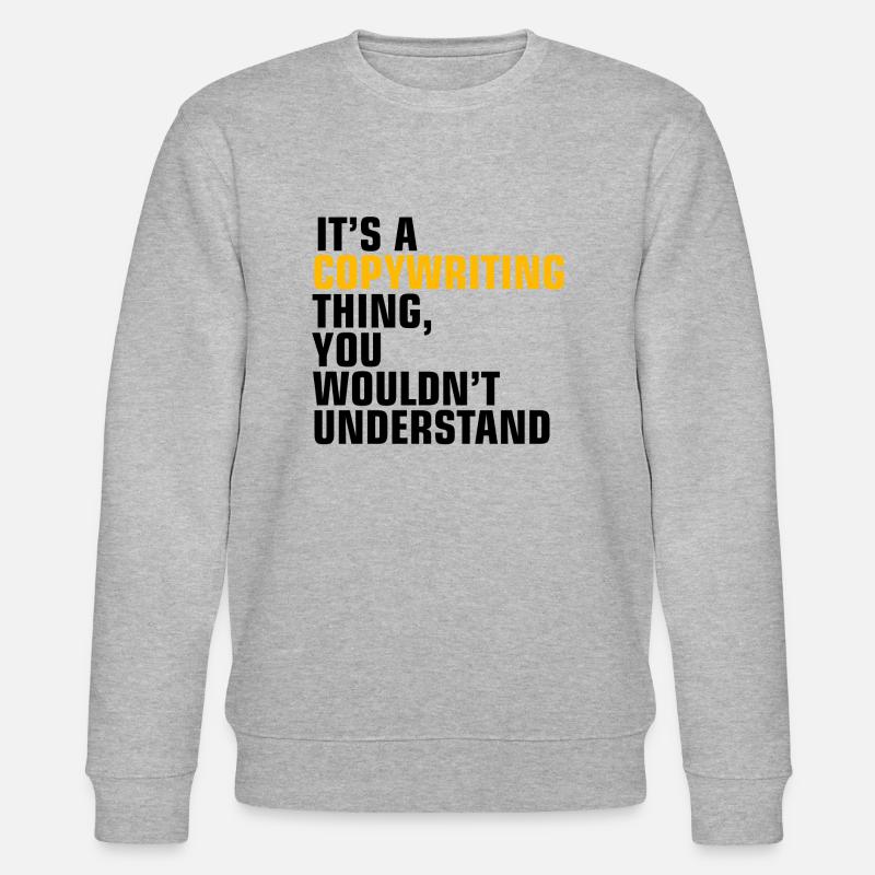Copywriting thing - Stanley/Stella Unisex Bio-Sweatshirt CHANGER  - Grau meliert