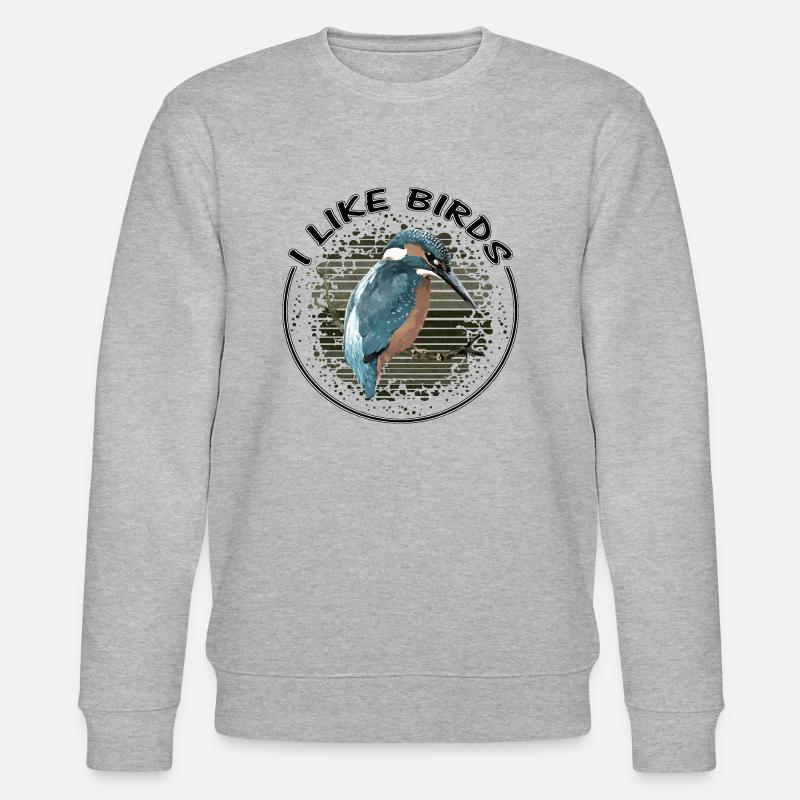 Ich mag Vögel - Stanley/Stella Unisex Bio-Sweatshirt CHANGER  - Grau meliert
