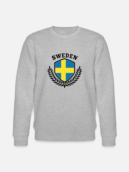 Sverige | Svensk flag våbenskjold Gave - Stanley/Stella økologisk unisex-sweatshirt CHANGER  - grå meleret