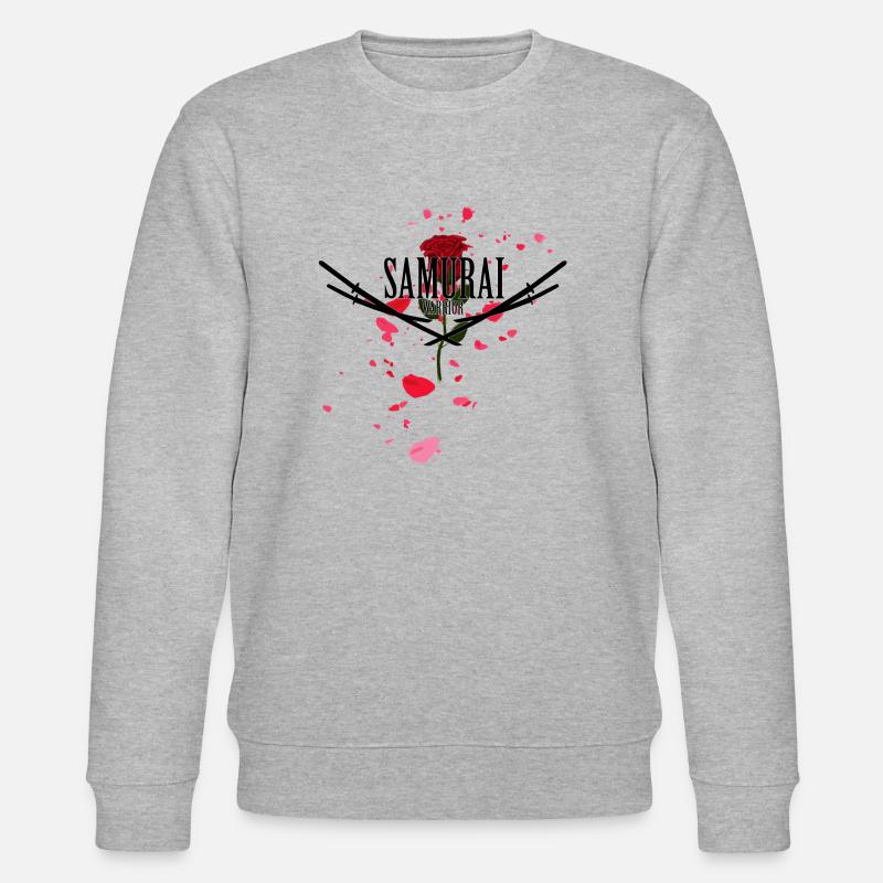 samouraï guerrier épées fleur motif - Sweat bio CHANGER Stanley/Stella Unisexe - gris chiné