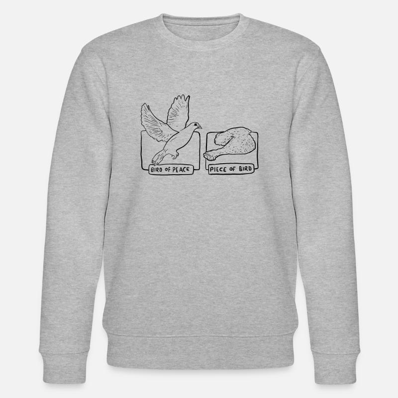 Friedenstaube BBQ - Stanley/Stella Unisex Bio-Sweatshirt CHANGER  - Grau meliert
