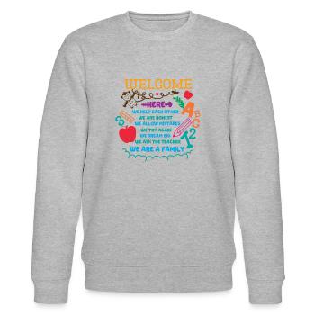 class rules - Stanley/Stella CHANGER Unisex Organic Sweatshirt - heather grey - Front - Nik (191cm) & Marisol (170cm)
