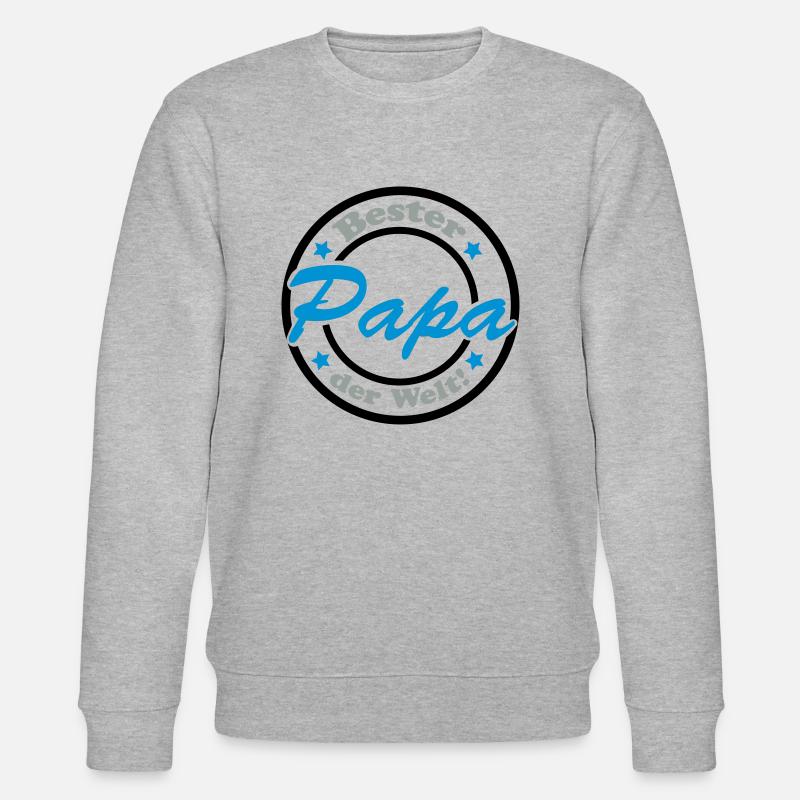 bester_papa_der_welt2 - Stanley/Stella Unisex Bio-Sweatshirt CHANGER  - Grau meliert